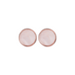 Button Earrings with Small Disc in Natural Stone