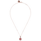 Cube Chain Necklace with Small Disc Pendant in Natural Stone