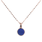 Cube Chain Necklace with Small Disc Pendant in Natural Stone