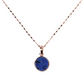 Cube Chain Necklace with Small Disc Pendant in Natural Stone
