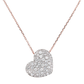 Cubic Zirconia Pavé Heart Pendant Necklace