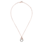 Double Pendant Necklace with Pavé in Cubic Zirconia