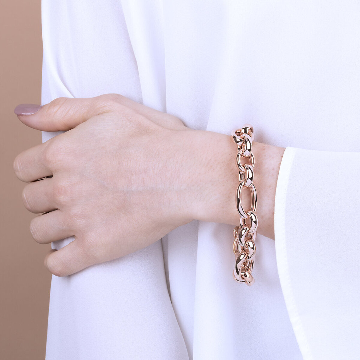 Alternate Thick Rolo Chain Bracelet