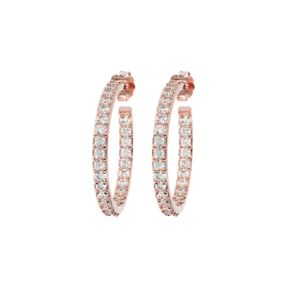 Cubic Zirconia Hoop Earrings