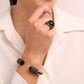 Chevalier Ring with Black Onyx and Pavé