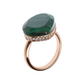 Drop Cocktail Ring with Natural Stone and Cubic Zirconia