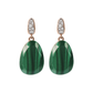 Drop Dangle Earrings with Natural Stone and Cubic Zirconia
