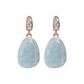 Drop Dangle Earrings with Natural Stone and Cubic Zirconia