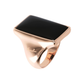 Chevalier Ring with Rectangular Natural Stone
