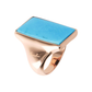 Chevalier Ring with Rectangular Natural Stone