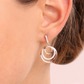 Double Circle and Pavé Pendant Earrings