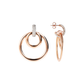 Double Circle and Pavé Pendant Earrings