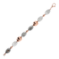 Bracelet with Gray Quartz and Golden Rosé nuggets