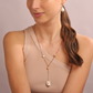 Drop Earrings with White Freshwater Cultured Baroque Pearls