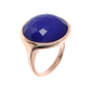 Cocktail Ring with Round Faceted Natural Stone