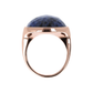 Cocktail Ring with Round Faceted Natural Stone