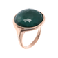 Cocktail Ring with Round Faceted Natural Stone