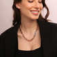 Crewneck Necklace with Thick Forzatina Chain and Pavé Element in Cubic Zirconia