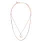 Forzatina Multistrand Necklace and Rosary Chain with Heart Pendant in Natural Stone