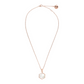 Forzatina Chain Necklace with Small Hexagon Pendant in Natural Stone