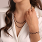 Bracelet with Small Charms in Black Spinel Natural Stone