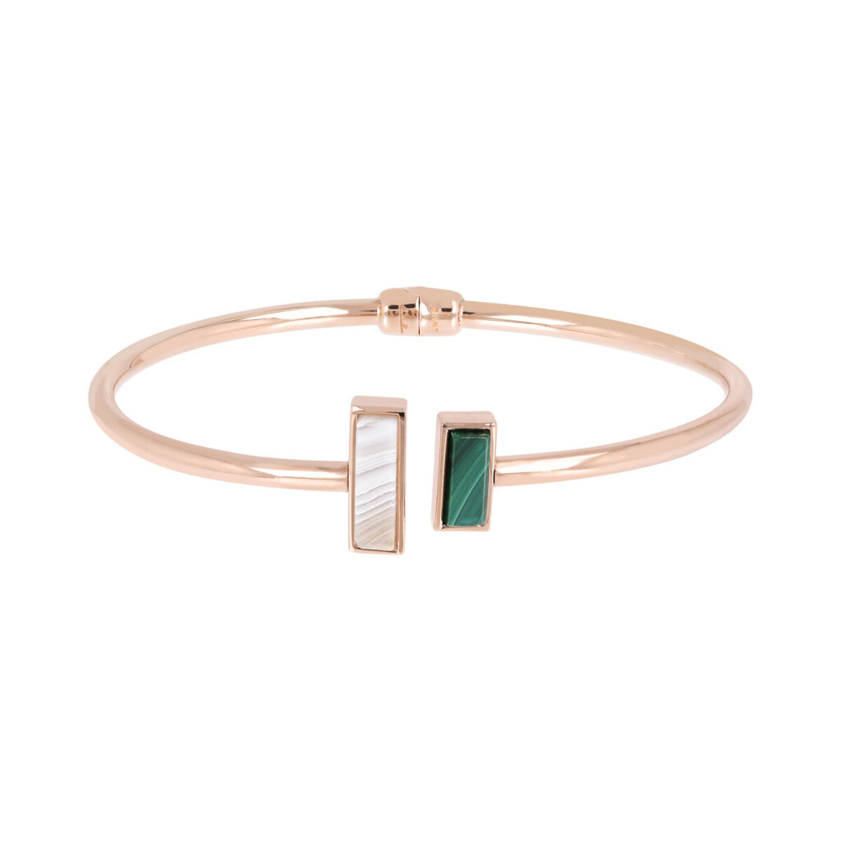 Contrarié Rigid Bracelet with Rectangular Natural Stones