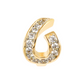 Golden Lobe Earrings with Pavé Letter in Cubic Zirconia