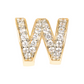 Golden Lobe Earrings with Pavé Letter in Cubic Zirconia