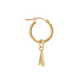 Golden Pendant Earring with Pavé Letter in Cubic Zirconia