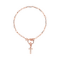 Forzatina Chain Bracelet with Pavé Letter Pendant in Cubic Zirconia