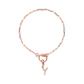 Forzatina Chain Bracelet with Pavé Letter Pendant in Cubic Zirconia