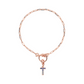 Forzatina Chain Bracelet with Pavé Letter Pendant in Cubic Zirconia