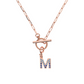 Forzatina Chain Necklace with Pavé Letter Pendant