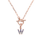 Forzatina Chain Necklace with Pavé Letter Pendant