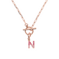 Forzatina Chain Necklace with Pavé Letter Pendant