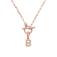 Forzatina Chain Necklace with Pavé Letter Pendant