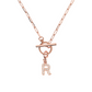 Forzatina Chain Necklace with Pavé Letter Pendant