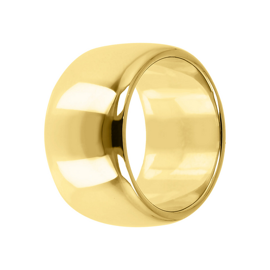 Golden Ring with Polished Surface
