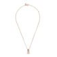 Forzatina Chain Necklace with Triple Strand Pavé Pendant in Cubic Zirconia