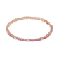 Bicolor Tennis Bracelet with Cubic Zirconia