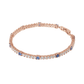 Bicolor Tennis Bracelet with Cubic Zirconia