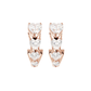 Four Graduated Hearts Earrings in Cubic Zirconia
