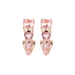 Four Graduated Hearts Earrings in Cubic Zirconia