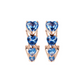Four Graduated Hearts Earrings in Cubic Zirconia