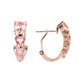 Four Graduated Hearts Earrings in Cubic Zirconia