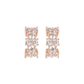 Bicolor Hoop Earrings with Cubic Zirconia