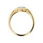 Golden Ring with Pavé Star in Cubic Zirconia