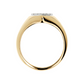 Golden Ring with Pavé Heart in Cubic Zirconia