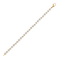 Golden Tennis Bracelet with Cubic Zirconia Hearts