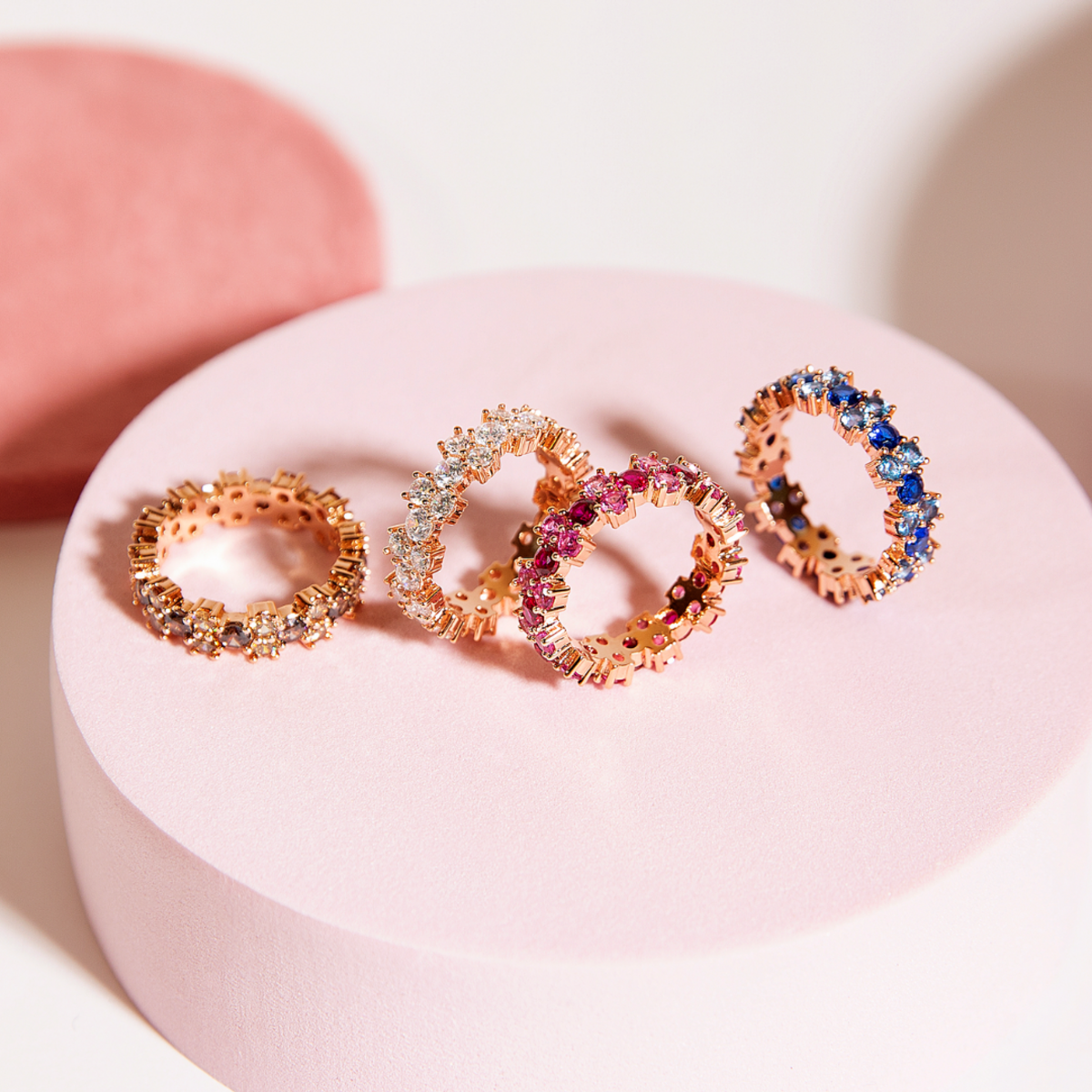 Bicolor Veretta Ring with Cubic Zirconia